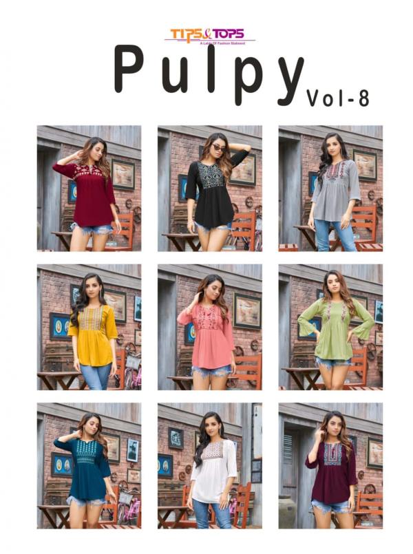 Tips Tops Pulpy Vol 8 Rayon Designer Wester Top